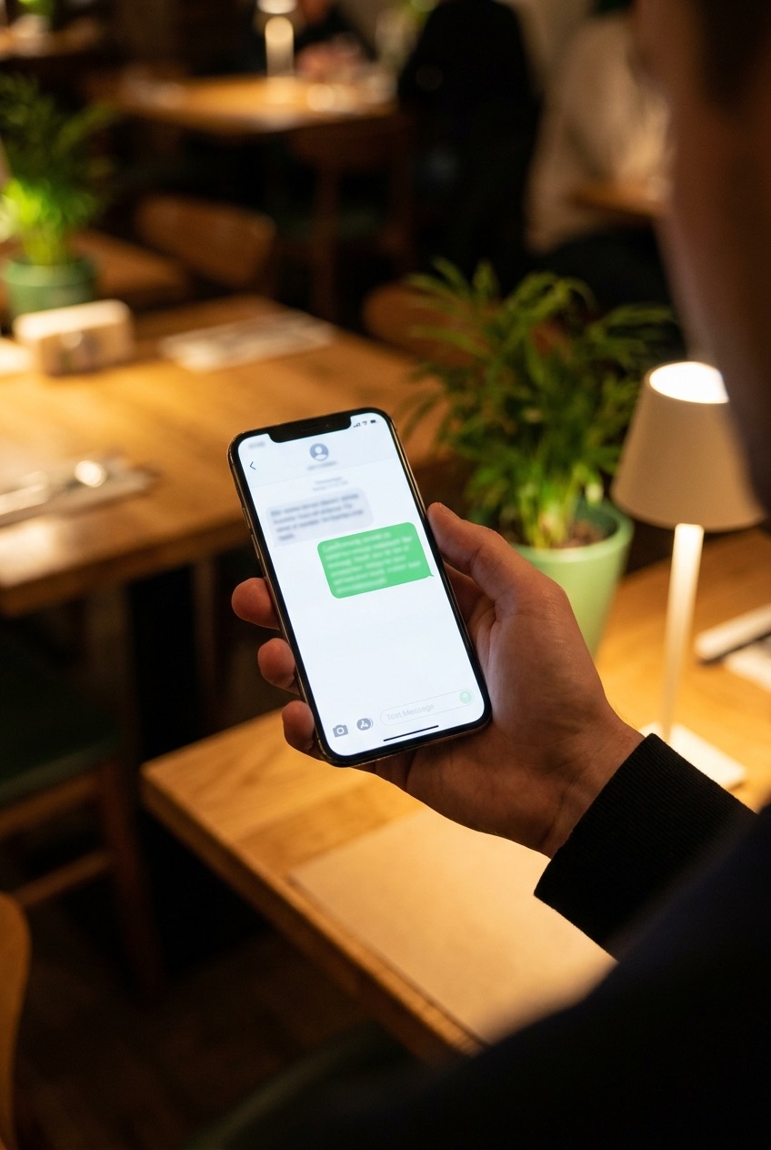 Wysyła SMS z potwierdzeniem