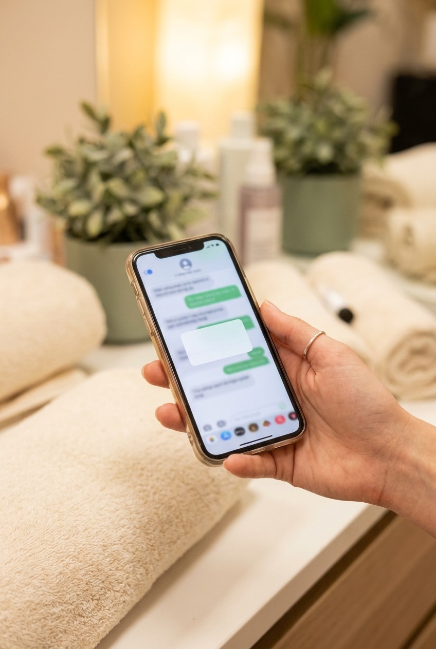 Wysyła SMS z potwierdzeniem